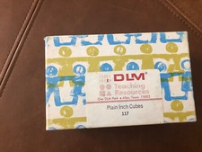 DLM Plain FINISHED 1 Inch Wooden Cubes Kid-Safe Square Blocks Math Crafts 117