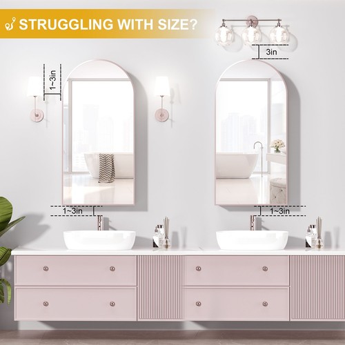Wall-Mounted Arched Medicine Cabinet with Mirror, Bathroom Cabinet with Storage - Picture 2 of 8
