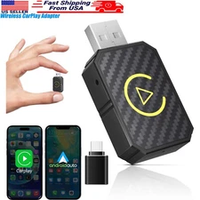2 in 1 MiniUSB Car Play Wireless Adapter for iPhone iOS 10+/Android 11+ No Delay