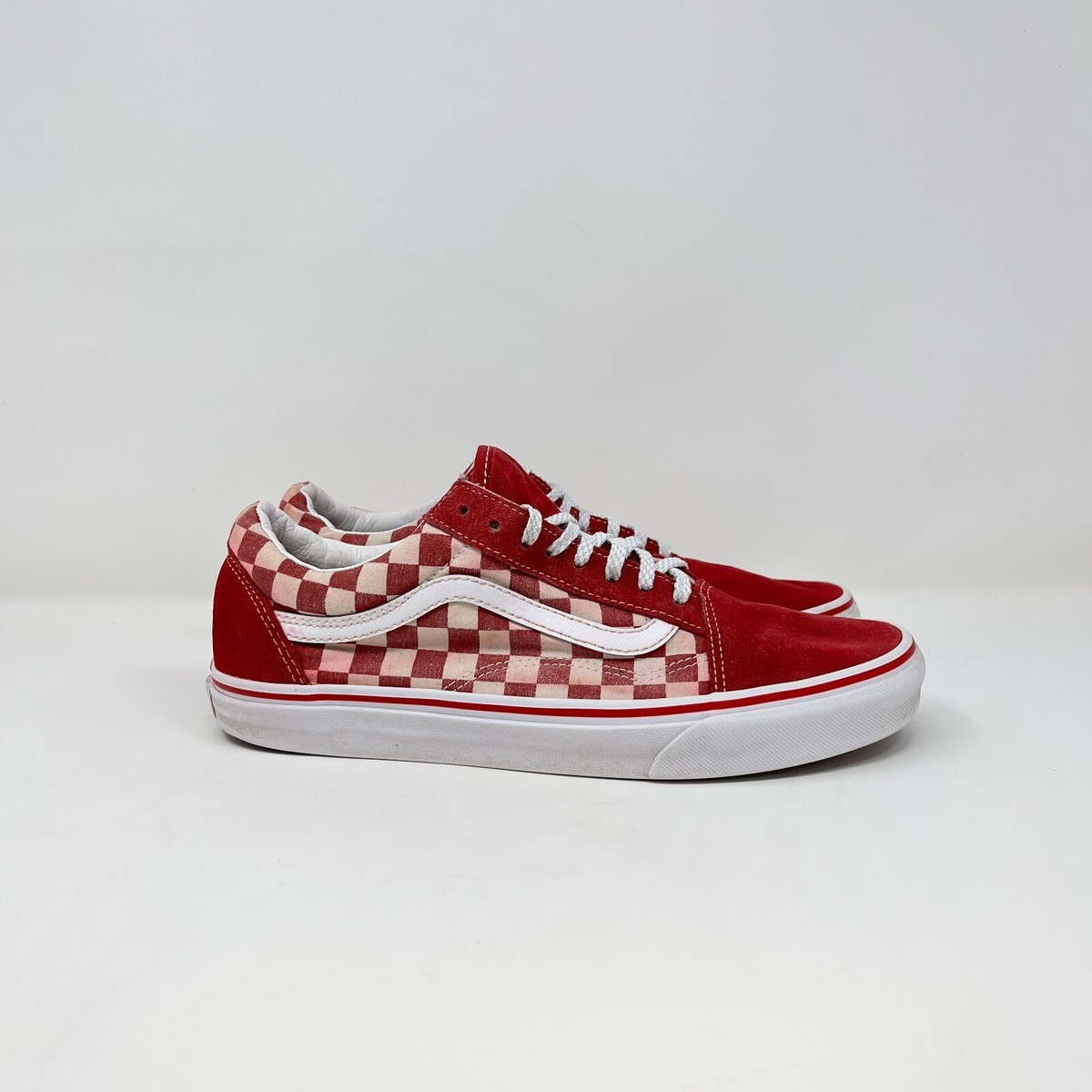 Vans Old Skool Red White Checkered Skateboarding Sneakers 500714