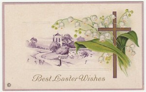Embossed Easter Postcard Unused Divided Back Paper Emphemera