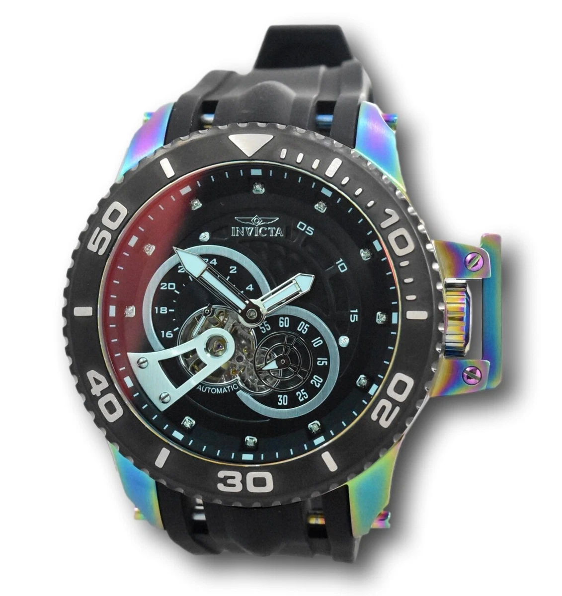 Invicta Pro Diver Automatic Men s 50mm Tinted Crystal Diamond Dial