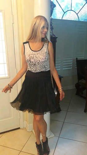 Vtg 80s Black Sexy pleated cocktail evening Sugar Baby Glam Girl Skirt Small - Picture 5 of 9