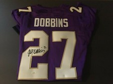 J K Dobbins Autographed Signed XL Custom Ravens Jersey -JSA Witnessed