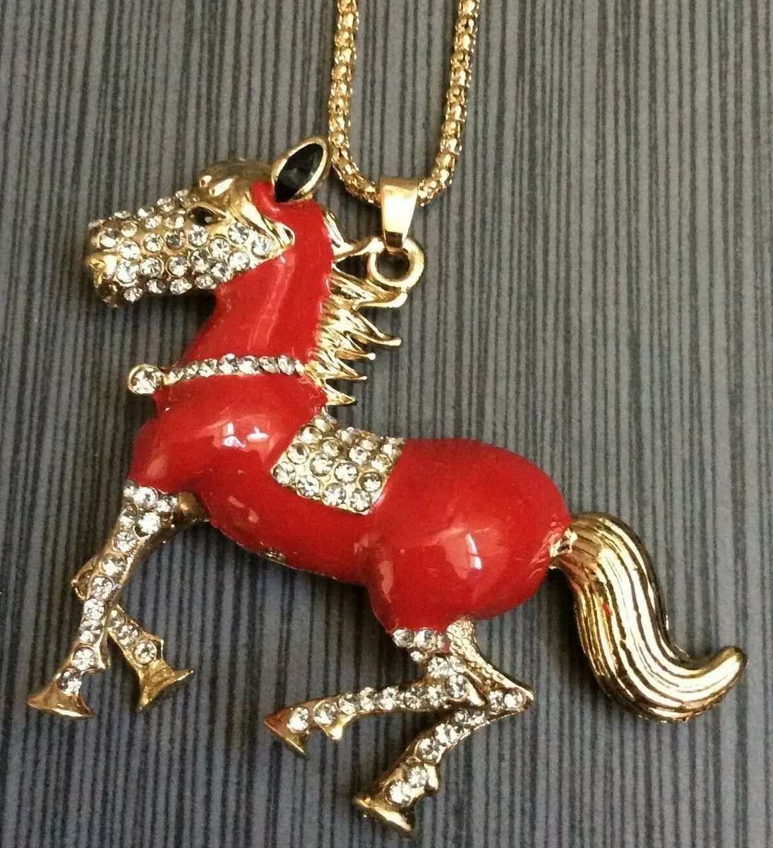 Betsey johnson horse necklace sale