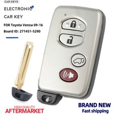 Fits 2009 - 2016 Toyota Venza Smart Key Keyless Remote Fob Hyq14acx 271451-5290 Fits 2009 - 2016 Toyota Venza Smart Key Keyless Remote Fob Hyq14acx 271451-5290