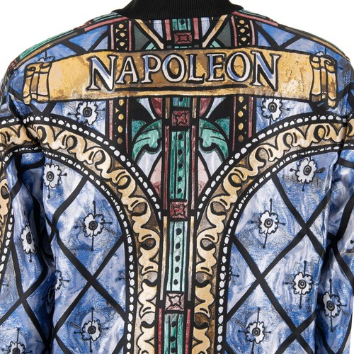 DOLCE & GABBANA Oversize Napoleon Lurex Bomber Jacket Blue 48 US 38 M 11176 - Picture 6 of 6