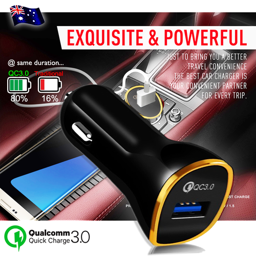 QC3.0 Fast Charging Car Charger For Galaxy S8 S9 S10 Plus iPhone 7 8 X