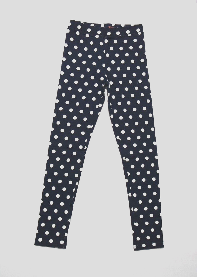 J.CREW CREWCUTS GIRLS NAVY POLKA DOTS ELASTIC WAIST STRETCH