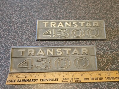 Transtar 4300  International Harvester Emblems Badges Nameplates Heavy Metal Pr