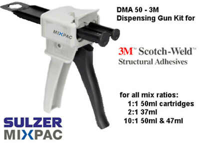 3M ScotchWeld EPX Plus II Adhesive Dispenser-1:1/2:1 ratio 50ml/37ml cartridges