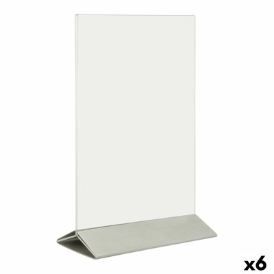 SECURIT Menukartenhalter 3er Set - Kristallklar Für A4 Speisekarten