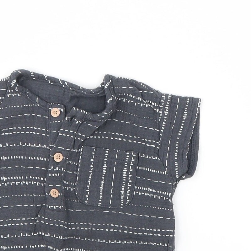 George Baby Grey Cotton Blend Blouse Size 9-12 Months image 7