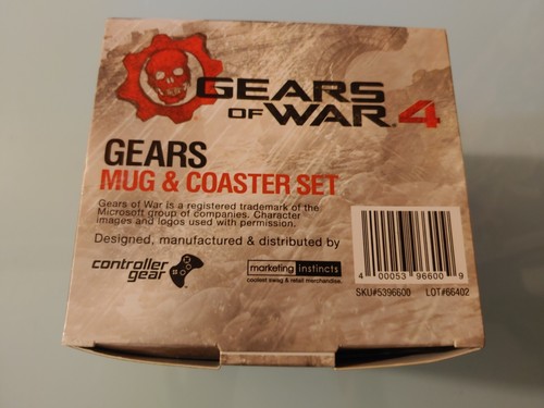 Microsoft Gears of War 4 Copper Mug and Coaster Set BRAND NEW and SEALED Nice - Picture 6 of 7