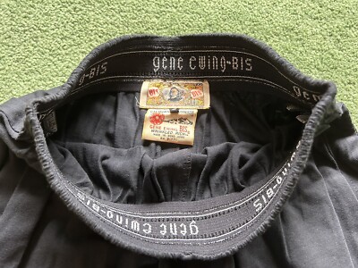 Vintage BIS Gene Ewing Black Elastic Waist Pants Size S | eBay