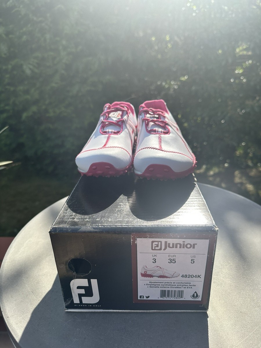 Footjoy Junior Golschuh / Kinder / Golf / Schuhe weiß pink | eBay