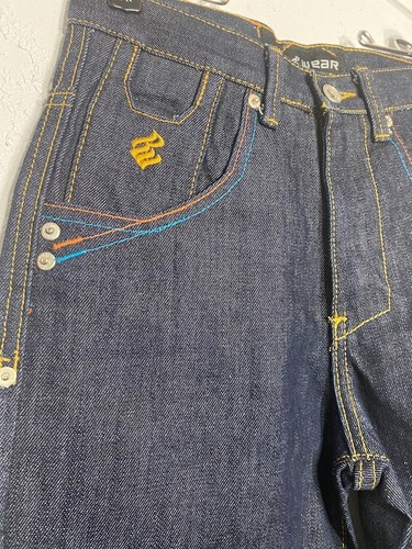 Y2K Rocawear Jeans Hip Hop Urban Baggy Size 10 Youth Blue Denim Grunge - Picture 3 of 14