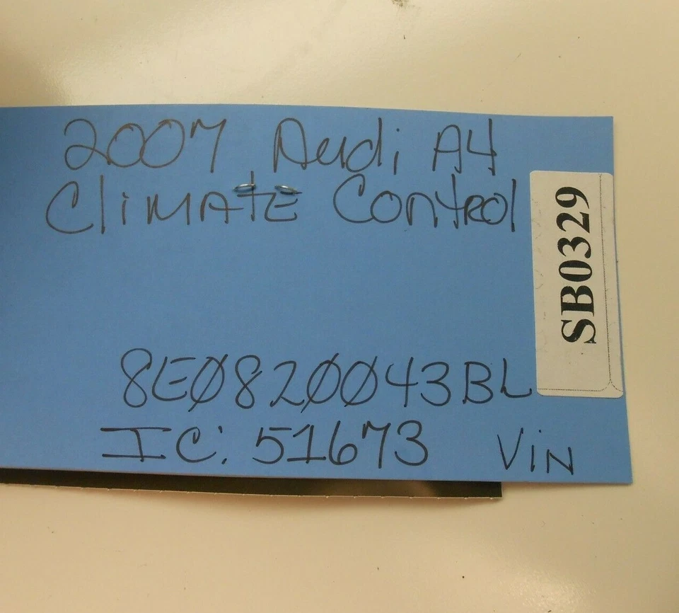 2007 AUDI A4 CLIMATE CONTROL 8E0820043BL IC 51673 SB0329 - Image 4 of 4