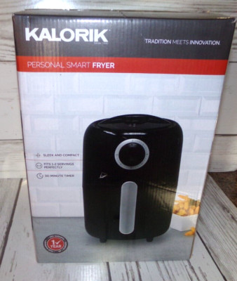 Kalorik 1.75 Quart Black Personal Air Fryer with Hot Air Technology FT 43875 BK