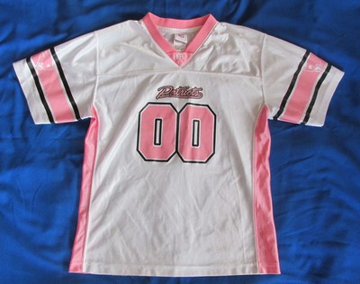 pink and white patriots jersey
