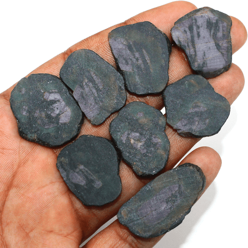 8 Pcs Natural Watermelon Ruby Untreated 24mm-34.8mm Rough Slice Loose Gemstones - Picture 3 of 13