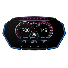 Car Head Up Display LCD Smart Gauge Digital Speedometer Safety Alarm Accessories