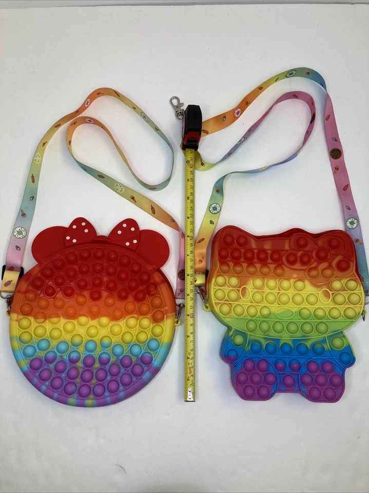 Monederos sensoriales juguete inquieto Hello Kitty & Minnie Mouse burbuja a presión. (G9) Foto 2 de 4