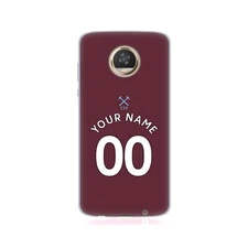 CUSTOM PERSONALIZED WEST HAM UNITED FC 2020/21 KIT GEL CASE FOR MOTOROLA PHONES