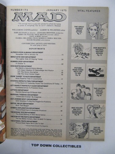 MAD Magazin Nr. 172. Januar '75 Verpassen Sie nicht die Rückseite Deckblatt. - Bild 2 von 3