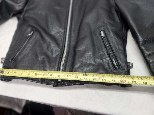 Unik Motorcycle Jacket Women Medium Black Leather Full Zip Riding Biker - Picture 19 of 19