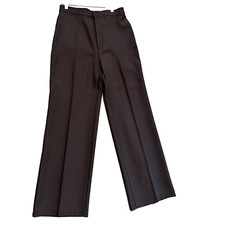 Vintage 1970s Levis Women 8 L Bend Over Pant Brown Dacron Wide Leg High Rise