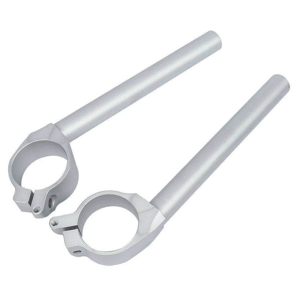 Clip plateado en clipones manillar aptos para Yamaha YZF R6 YZFR6 YZF-R6 2006-2016 Foto 2 de 4