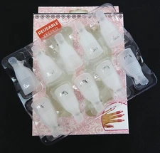 10PC Plastic Acrylic Nail Art Soak Off Cap Clip UV Gel Polish Remover Wrap Tool