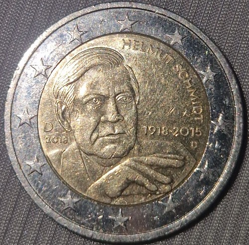 2 EURO GERMANIA 2018 ZECCA J HELMUT SCHMIDT Commemorativa Spl Q FDC EUR 3,00 - IT - Foto 11