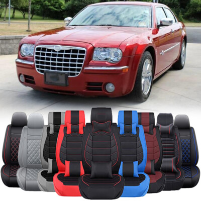 Deluxe Leather Car Front Seat Covers 2-Seats Cushion For Chrysler 200 300 300C