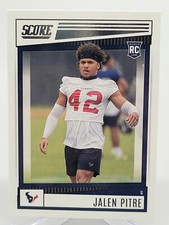 2022 PANINI SCORE JALEN PITRE ROOKIE FOOTBALL CARD TEXANS NFL donruss topps 