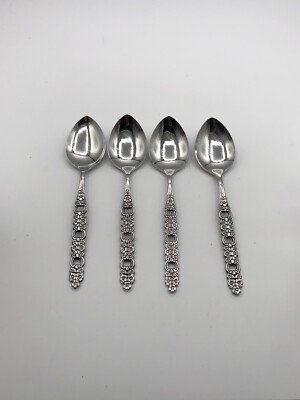 Oneida Viola Voila Tablespoon Soup Sugar Spoons Flatware Set Of 4
