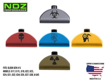 for Glock 17 19 Gen 4-5 Grip Frame Slug Plug Aluminum Black Engraved Skulls