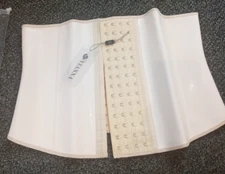 NWT YIANNA 4 HOOK UNDERBUST LATEX WAIST TRAINER 2XL WHITE