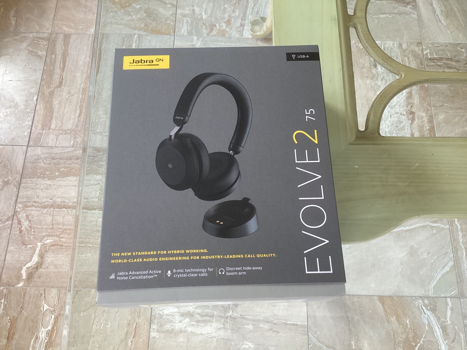 NEW NIB Jabra Evolve 2 75 USBA MS Teams Certified WITH MANUFACTURER