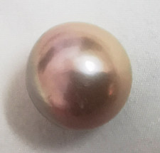 Huge 15-16mm Natural South Sea Genuine Gold Pink Round Loose Pearl Undrilled 118