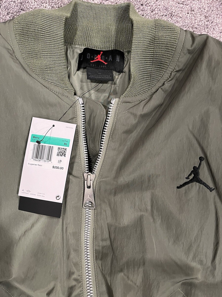 Nike Air Jordan Essentials Renegade Bomber Jacket Green Size