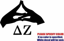Delta Zeta Sorority Hands Graphic Die Cut decal sticker Car Truck Boat 7"
