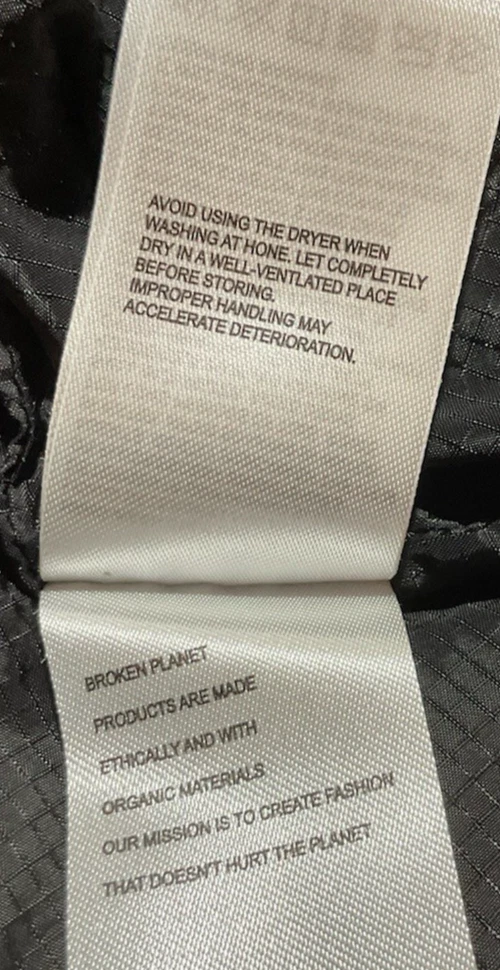 Broken Planet Men's Black Puffer Jacket Hooded Size L Multiple Zip Pockets EUC - product detail image 13
