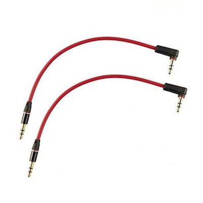 3.5mm Aux Cable Short 2Pack 8inch 3Port 3.5mm Right Angle Male to Male Stereo...