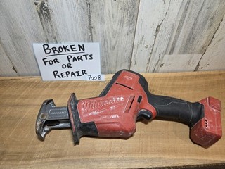 (Parts Or Repair) 2719 20 Milwaukee M18 FUEL Hackzall 18V Reciprocating Saw 7008