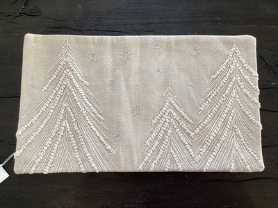 West Elm Wispy Tree Pillow Cover dark alabaster neutral 12 x21  NEW winter lodge