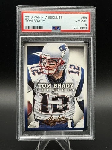 2013 Panini Absolute Tom Brady #58 PSA 8