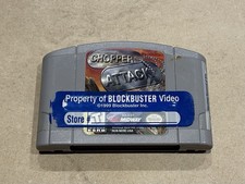 Chopper Attack Nintendo 64 N64 Former Blockbuster Rental