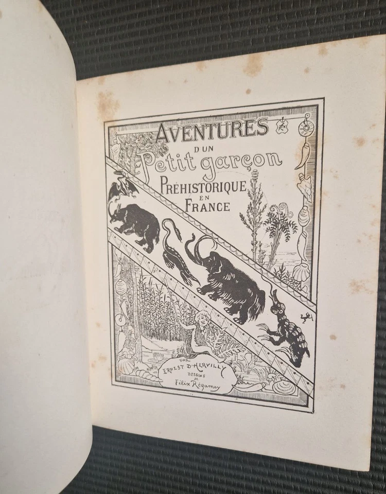 Ernest d'Hervilly : Aventures d'un Petit Garçon Préhistorique en France (1888) - Image 4 of 4
